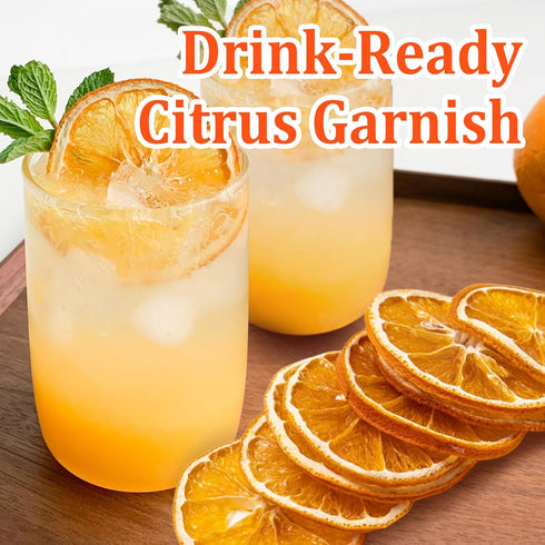 4.23oz Dried Orange Slices, Dehydrated Orange Slices for Cocktail Garnish and Mixology, No Sugar Added Natural Dried
