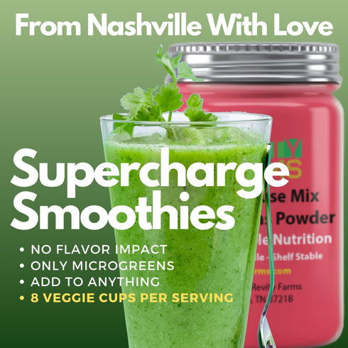 Revity 8 30 Farms Superfood Microgreens Powder - Organic Vegetable Concentrate - Cups Per Teaspoon, Servings