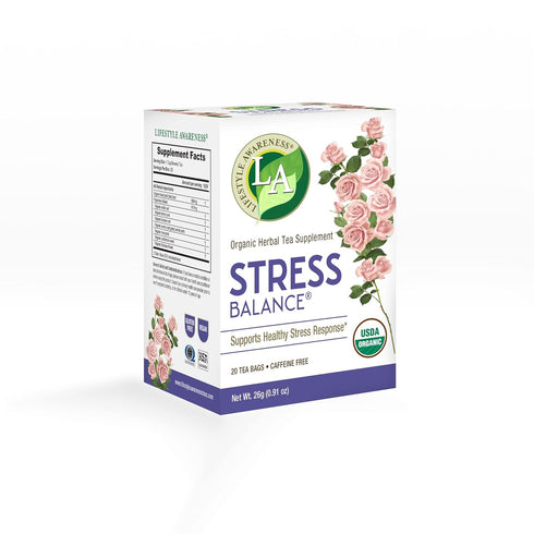 Lifestyle Awareness Stress Balance Tea - Calming Rose Petal, Caffeine Free, 20 Count, 1 Pack