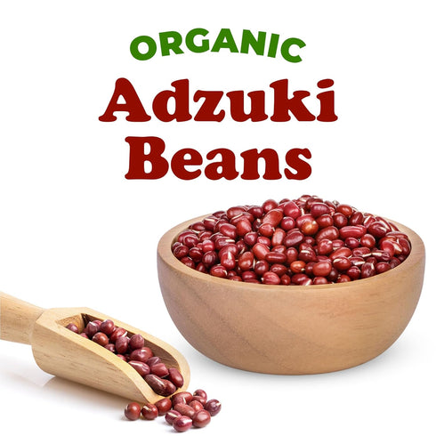 3 Food to Live Organic Adzuki Beans, Pounds Non-GMO, Sproutable, Whole Raw Dried Azuki Beans (Red Mung Beans), Vegan