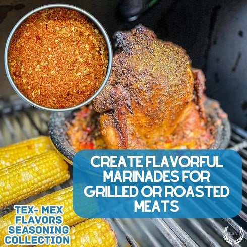 6 Packed, Tex-Mex Flavors Seasoning Collection | Authentic Small Batch | Tacos, Burrito, Enchiladas, Fajita, BBQ, Air