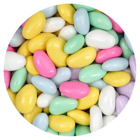 Assorted Jordan Almonds, 3 Pound Jodan Almonds Bulk Bag, Almond Candy, Jordan