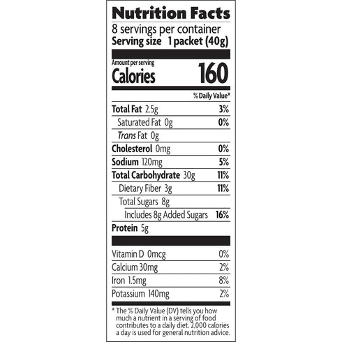 11.3 oz (Pack 6), Nature's Path Organic Blueberry Cinnamon Flax Instant Oatmeal, of Non-GMO