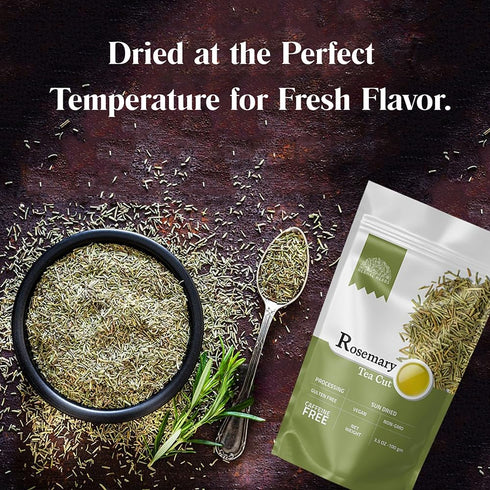 100 Rosemary Leaf Tea Cut g | Dry Rosemary sprigs| Rosmarinus officinalis Leaves for Herbal Tea | Premium Quality Loose