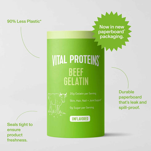 16.4 oz Vital Proteins Beef Gelatin Powder - Grass-Fed
