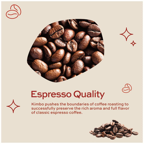 100% 9/13 2.2 Lbs (1kg) Kimbo Aroma Gold | Arabica Whole Bean Coffee | Medium Dark Roast | Intensity | Bag