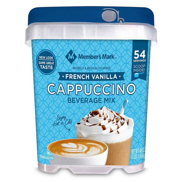MEMBERS MARK Member's Mark French Vanilla Cappuccino Beverage Mix (48 Ounce) (2 Pack)