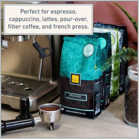 2.2lb Filicori Zecchini Italian Espresso Beans Medium Roast Arabica & Robusta Blend Italian Coffee Beans Low Acidity