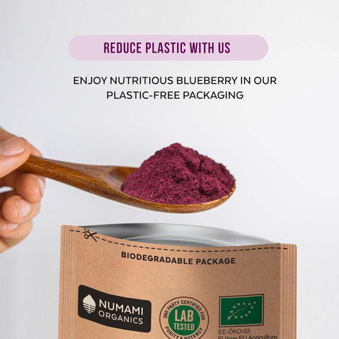 6oz Wild Blueberry Powder Organic, USDA Certified, for Smoothies, Baking and Flavoring, Rich in Antioxidants