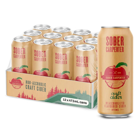 SOBER CARPENTER - Craft Cider, Non-Alcoholic Cider Made with Real Apple Juice
