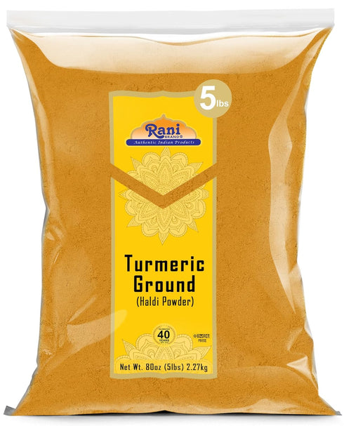 Rani Turmeric (Haldi) Root Powder Spice, (High Curcumin Content) 80oz (5lbs) 2.27kg