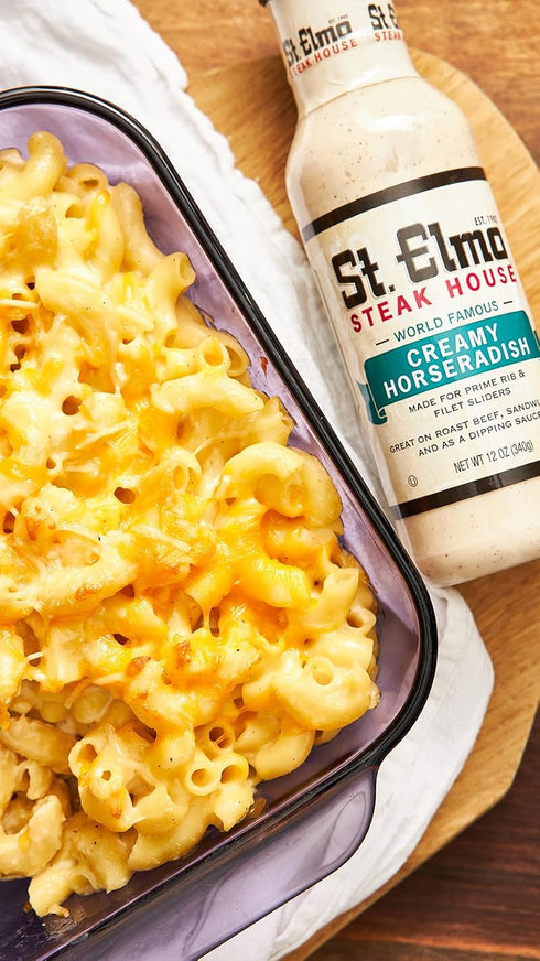 (8 Oz) (12 Oz) St. Elmo Cocktail Sauce Fl and Creamy Horseradish Fl Bundle, Extra Spicy Combo for Steak and Seafood