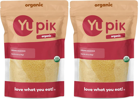 Yupik Organic Couscous, Non-GMO & Vegan, 2.2 lb (Pack of 2)