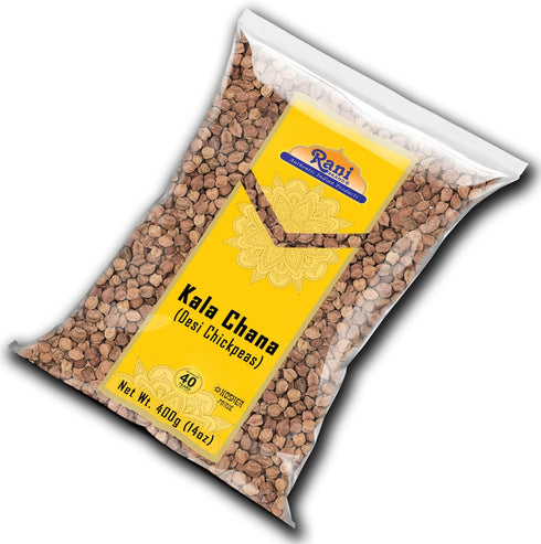 skin)14oz (400g) Rani Kala Chana (Desi Chickpeas Chana with ~ All Natural | Gluten Friendly | NON-GMO | Kosher | Vegan