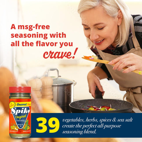 Spike Seasoning, Original Gourmet Magic Salt Blend, 3 Oz (Pack of 2) for Cooking and Popcorn