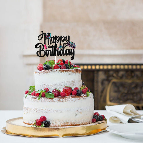 Happy Birthday 90's Throwback Cake Topper, Totally 1990s Party Supplies and Decorations