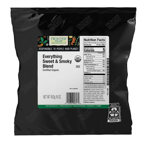 Frontier Co-op Organic Everything Sweet and Smoky Blend, 1lb Bulk Bag -