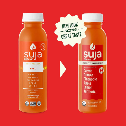 12 oz Suja Organic Carrot Turmeric Cold Pressed Juice Drink, fl Bottle
