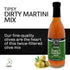 12.7 oz (Pack 1) Tipsy Dirty Martini Mix - Smooth and Savory Original Martini Olive Juice, Cocktail Mixer for Gin