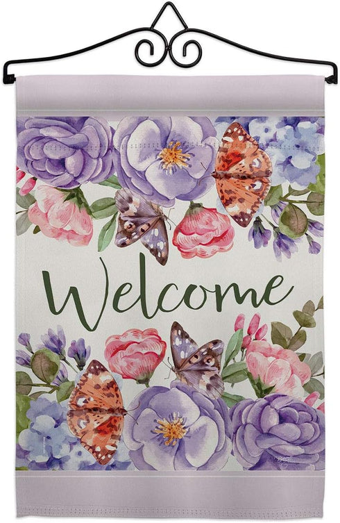 Colorful Bouquet Garden Flag Set Wall Hanger Floral Sunflower Tulip Rose Orchid