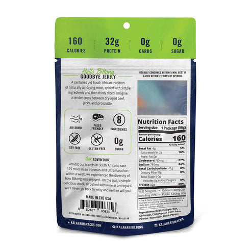 2 (Pack 5), Lime Chili Kalahari Biltong, Air-Dried Thinly Sliced Beef, Ounce of Sugar Free, Gluten Free, Keto & Paleo