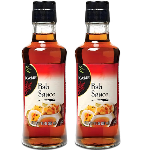 KA-ME Authentic Asian Fish Sauce, Gluten-Free, No Preservatives, 7 fl oz (Pack of 2)