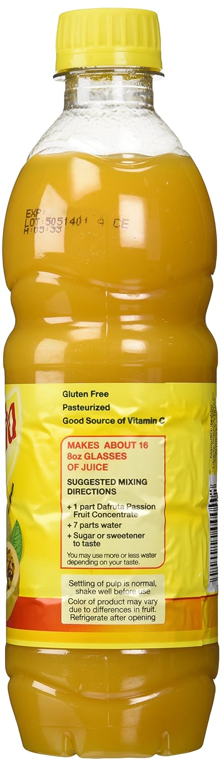Dafruta 16.9 FL.Oz 500ml (PACK 02) Passion Fruit Juice Concentrate - | Suco Concentrado de Maracuj -