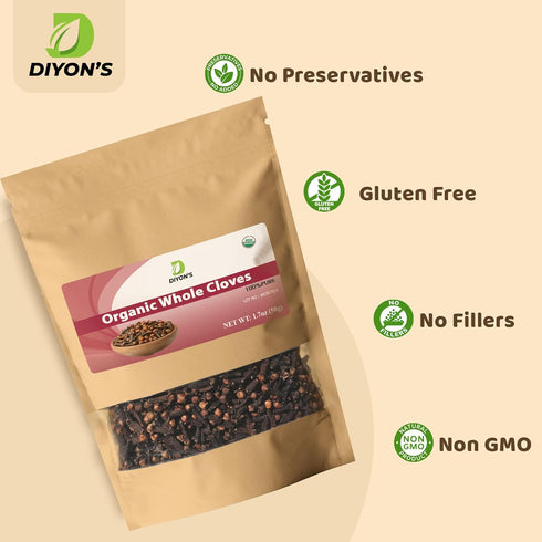 Organic Whole Cloves, 1.7 oz, Stand Up Resealable Pouch