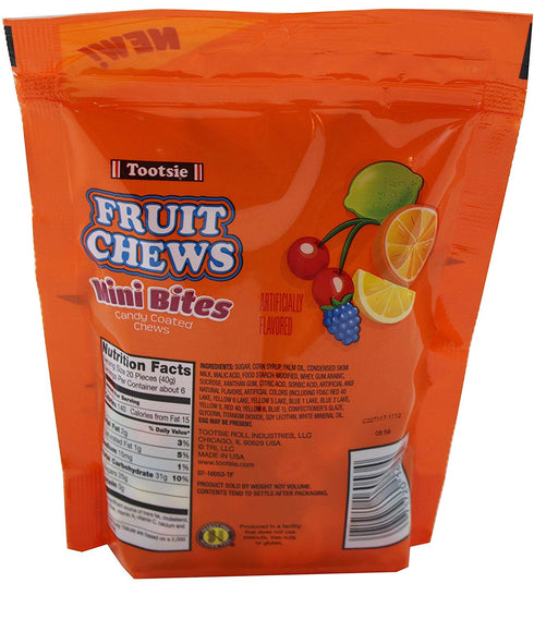 Tootsie Roll Pops 9 oz Tootsie Fruit Chews Mini Bites Candy Coated