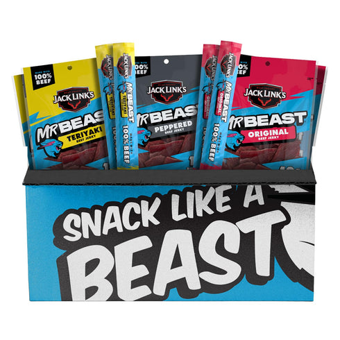 Jack Link's x MrBeast Beef Jerky and Sticks Variety Pack - Original,