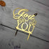 God Gave Me You Wedding Cake Topper - Wedding/Engagement/Marriage Party Decorations (Mirror Gold Acrylic)