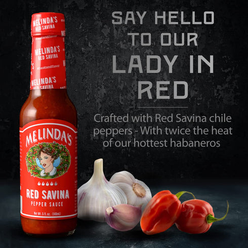 5oz, 1 Pack Melindas Red Savina Pepper Hot Sauce - Craft Extra Spicy Habanero Hot Sauce - Made with Fresh Ingredients