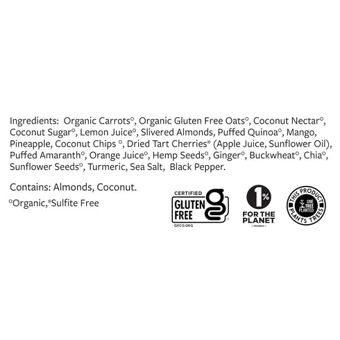 Victory Dance Foods 8 OZ Juiced Turmeric Carrot Garden Granola