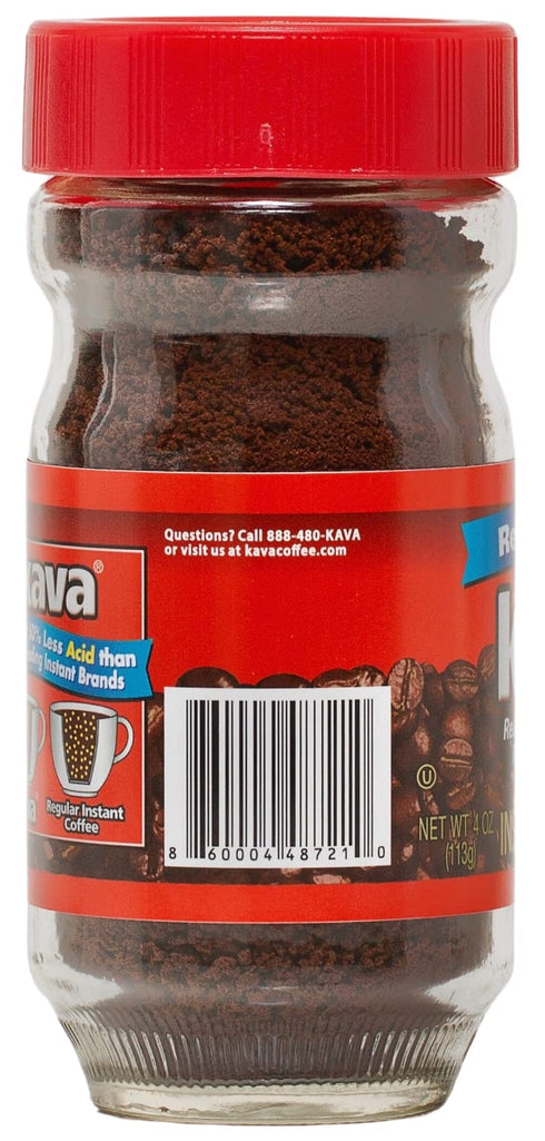 4 Kava Reduced Acid Instant Coffee, Ounce