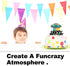 ET Happy Birthday Cake Topper Decorations with UFO, Alien Theme Picks for Kids Party Decor