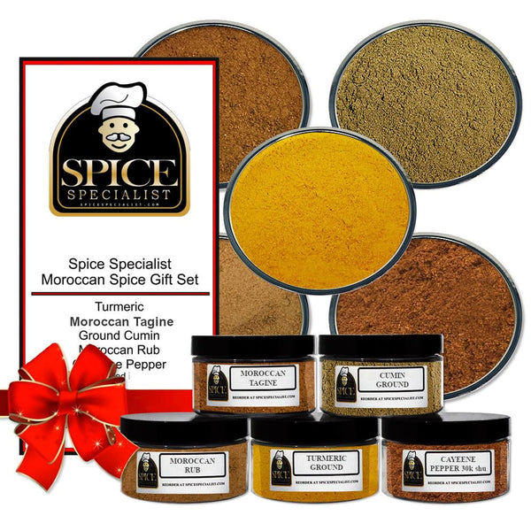 Chef Cherie Moroccan Spice Gift Set- Contains: 5 different spice jars (1 each of: