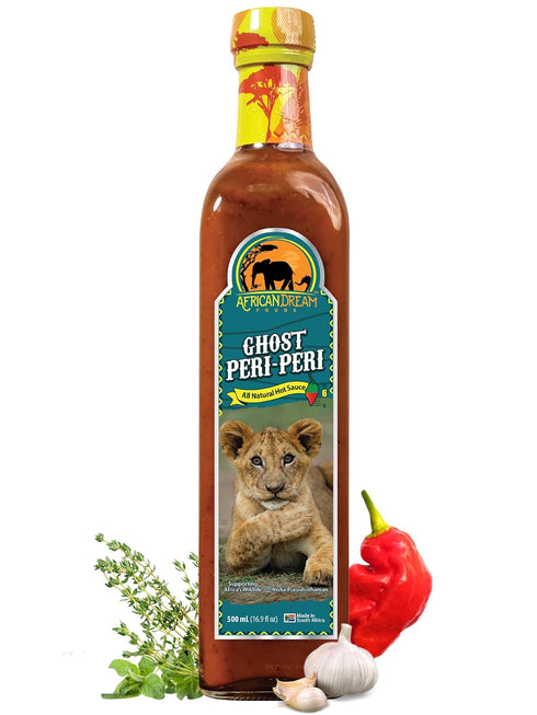 Ghost Peri-Peri Hot Sauce by African Dream Foods | All-Natural Spicy Piri-Piri