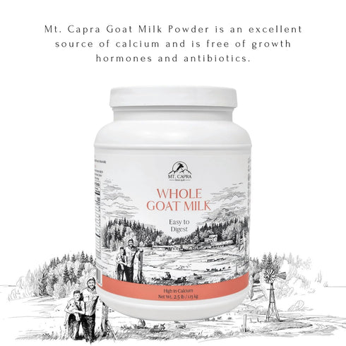 A2 40 2.5 Mt. Capra Whole Goat Milk | Powder from Non-GMO, Grass-Fed Goats, Creamy, Great Tasting, Easy to Digest, Milk