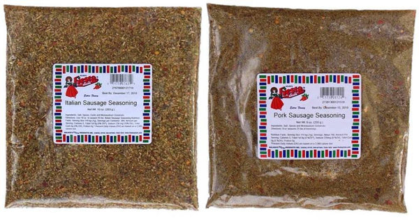 Bolner's Fiesta Extra Fancy Sausage Seasoning 2 Flavor 4 Bag Variety Bundle: (2) Italian