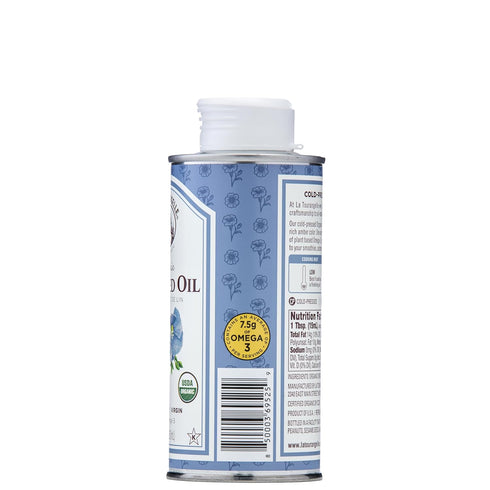 La Tourangelle Organic Flaxseed Oil - Essential Omega-3 for Heart Health, Vegan, Non-GMO, 8.45 Fl Oz