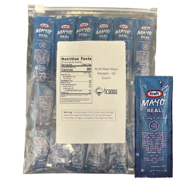 Mayo Packets 7/16 Oz Assortment Gift - 50 Count Single Serve -