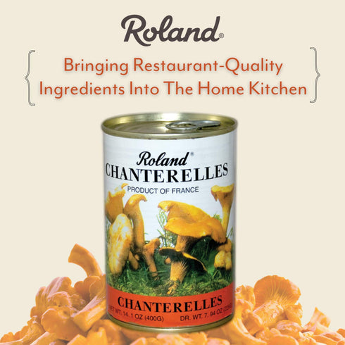 7.9-Ounce Roland Foods Canned Chanterelle Mushrooms, Specialty Canned Food, Can