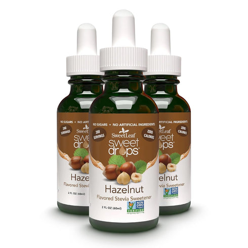 SweetLeaf Natural Sweet Drops Sweetener, Hazelnut, Non-GMO, 2 Fl Oz (Pack of