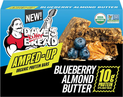 4 4 (1 Pack Dave's Killer Bread Blueberry Almond Butter Amped-Up Protein Bars CT + Peanut Butter Chocolate Chunk