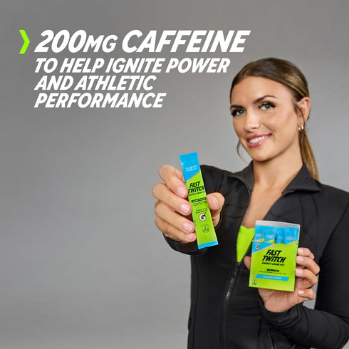 0.08oz Packets, 10 Pack, Fast Twitch Energy Drink Mix from Gatorade Powder Sticks, Cool Blue, Zero Sugar, Caffeine