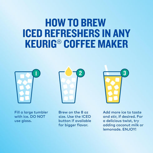 20 Count The Original Donut Shop Iced Refreshers, Pineapple Passionfruit Flavor, Keurig Single Serve K-Cup Pods