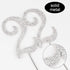 22 Years Birthday Cake Topper - Crystal Rhinestone 22nd Wedding Anniversary or 22 Years Old Decoration