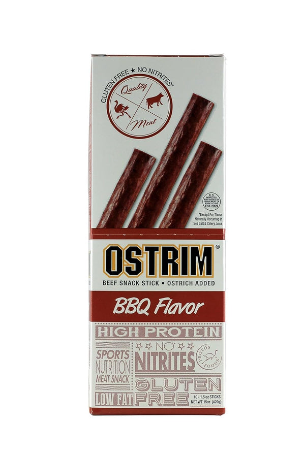 Ostrim Beef & Ostrich Snack Stick, Barbecue - 1.5 Ounce (Pack of