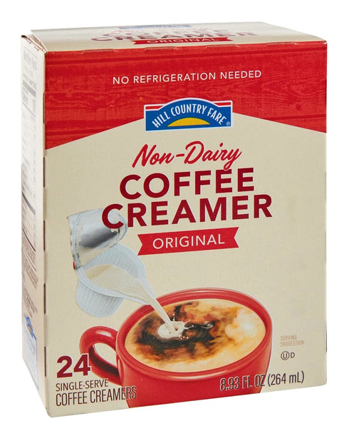 HEB 3 Pack Country Cups(24 Vanilla/24 Hazelnut/24 72--- Hill Fare Non-Dairy Coffee Creamer Single Serve French