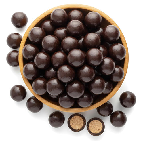 3 NY Spice Shop Dark Chocolate Espresso Malt Balls - Pound Holiday Chocolate Espresso Candy - Festive Chocolates Malted